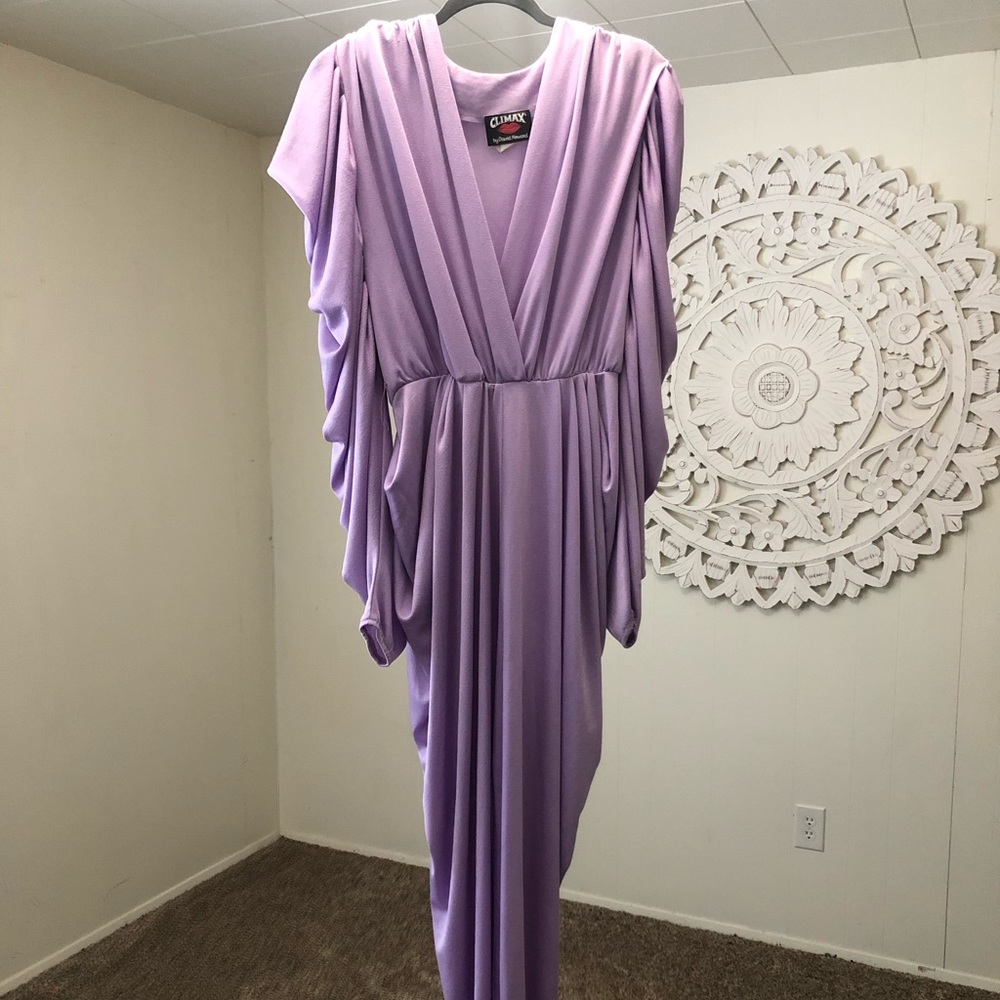 Vintage David Howard Climax lavender cocktail dress.